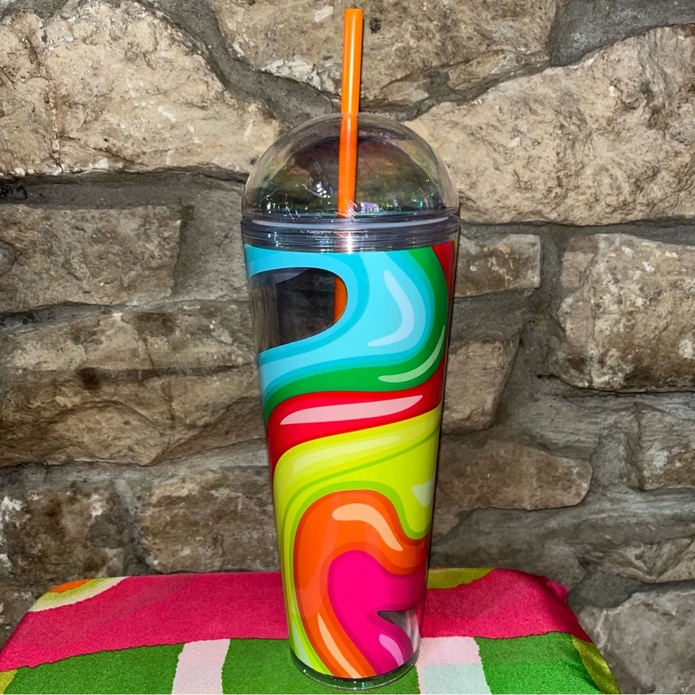 STARBUCKS Limited 2025 Summer Collection 24oz 710 ML Cold Cup w Lid & Straw NWT